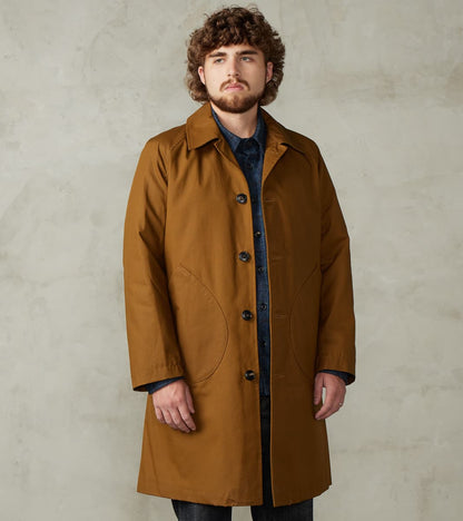 Groove 670 Raglan Trench Coat - Khaki Waterproof Waxed Canvas