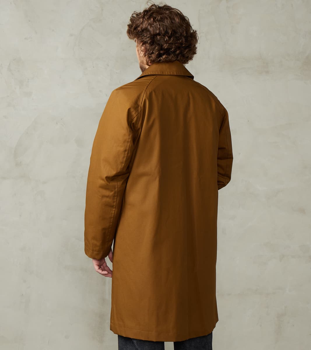 Groove 670 Raglan Trench Coat - Khaki Waterproof Waxed Canvas