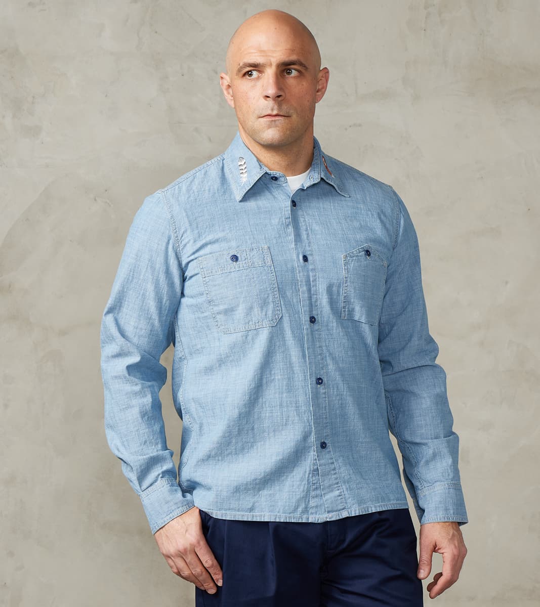 East Harbour Surplus Kodiak 475 Work Shirt - Indigo Stone Washed