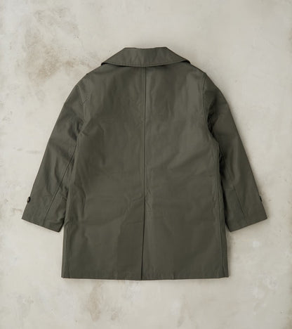 Clayton 670 Shawl DB Army Coat - Olive Waterproof Waxed Canvas