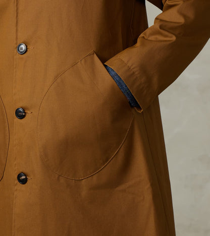 Groove 670 Raglan Trench Coat - Khaki Waterproof Waxed Canvas