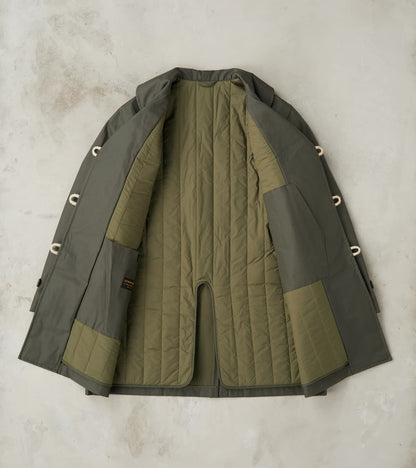 Clayton 670 Shawl DB Army Coat - Olive Waterproof Waxed Canvas
