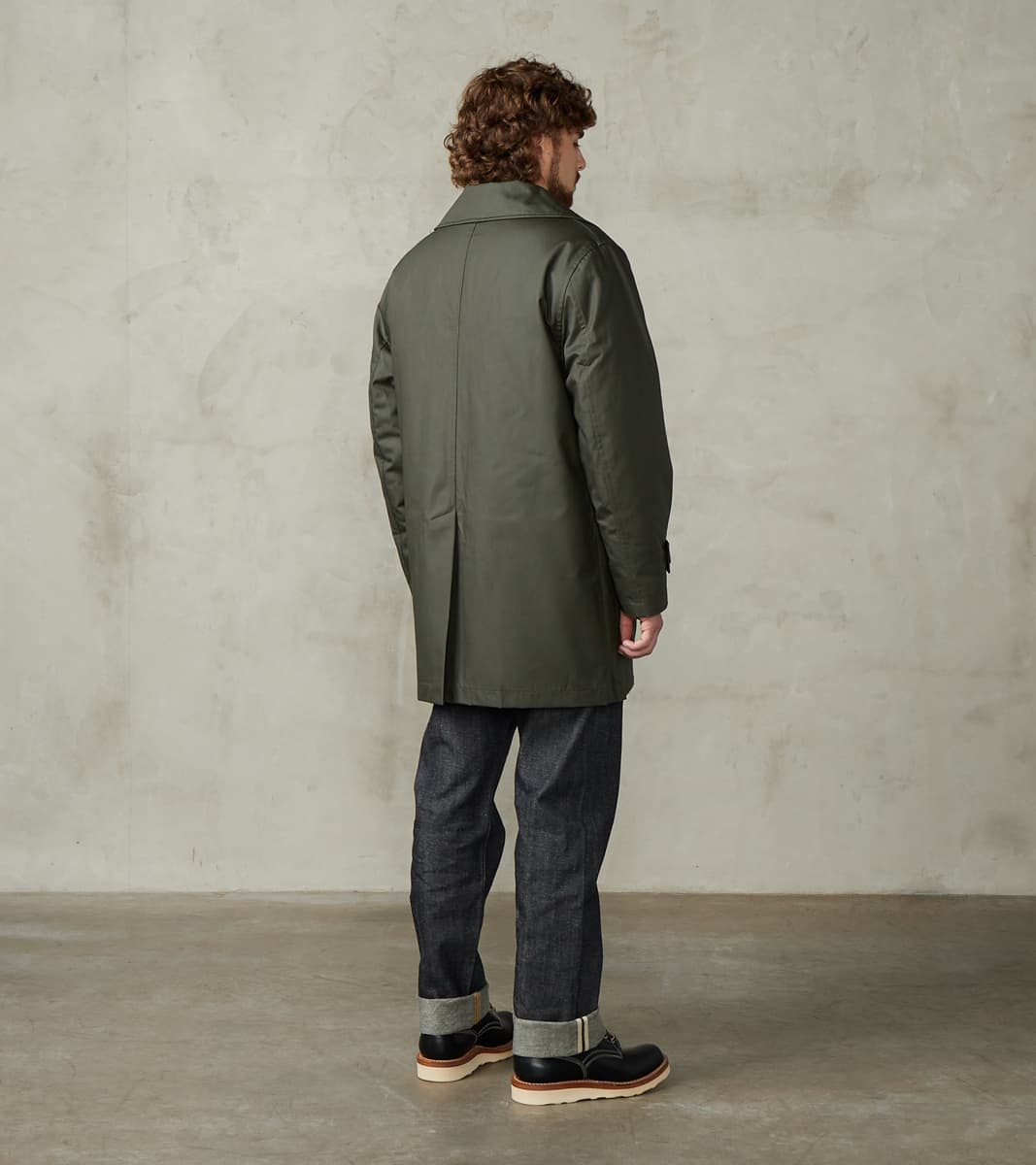 East Harbour Surplus Clayton 670 Shawl DB Army Coat - Olive