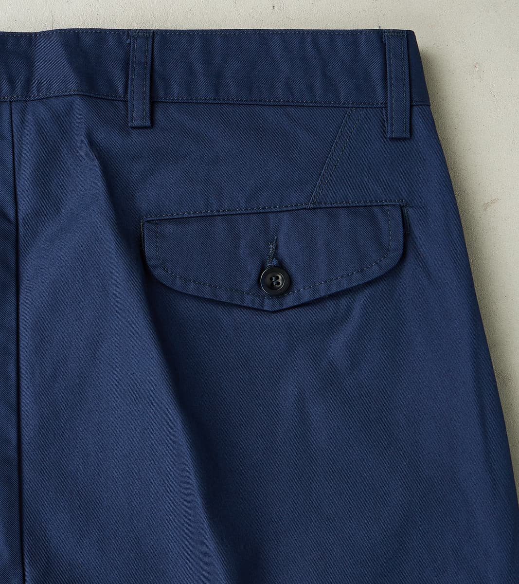 Enfield 078 Chino Trouser - Pleated Tapered - Navy Twill