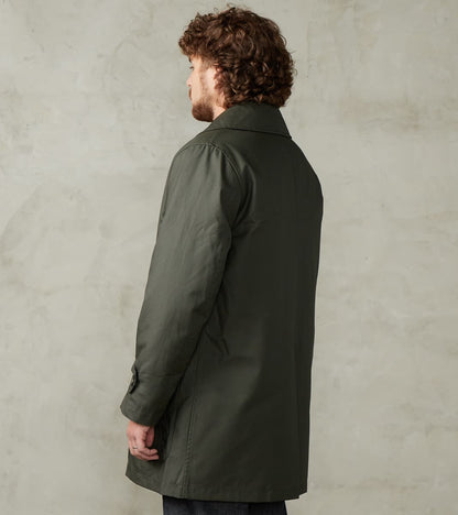 Clayton 670 Shawl DB Army Coat - Olive Waterproof Waxed Canvas