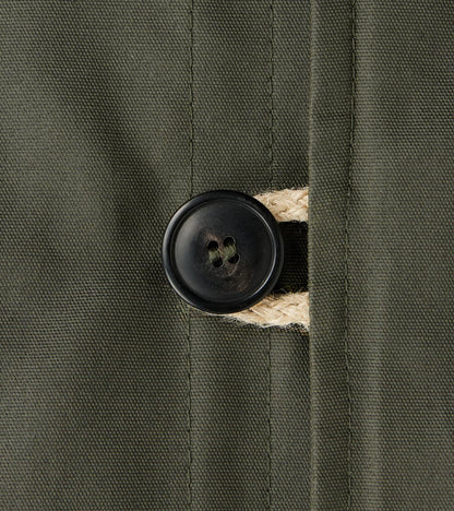 Clayton 670 Shawl DB Army Coat - Olive Waterproof Waxed Canvas
