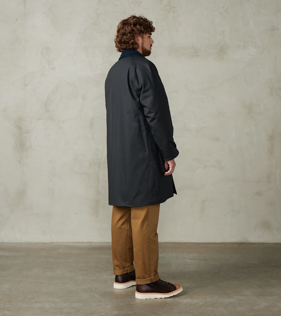 Murray 670 Reversible Raglan Trench Coat - Black Waterproof Canvas & Blackwatch Woolen