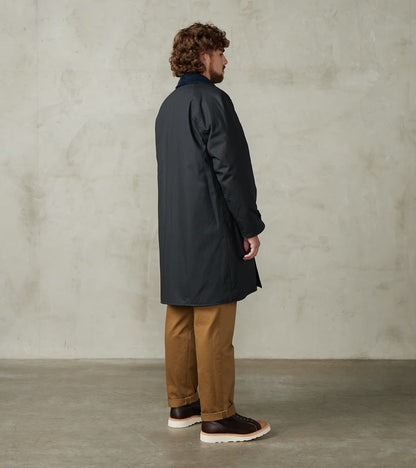 Murray 670 Reversible Raglan Trench Coat - Black Waterproof Canvas & Blackwatch Woolen