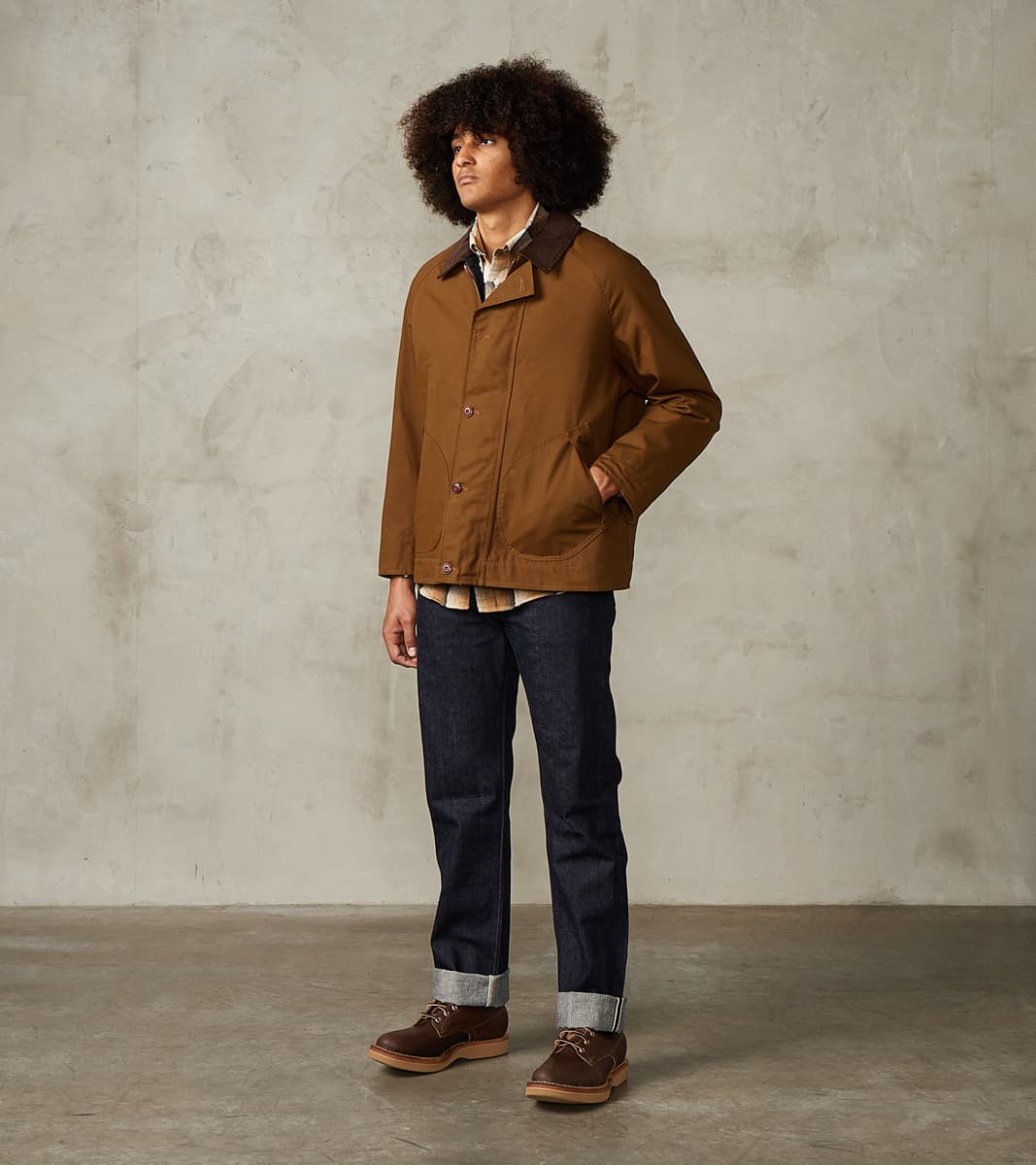 East Harbour Surplus Dorset 2659 Raglan Hunting Jacket - Brown Waxed C…