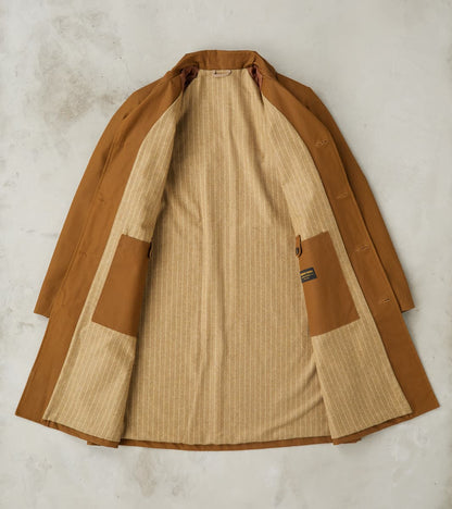 Groove 670 Raglan Trench Coat - Khaki Waterproof Waxed Canvas