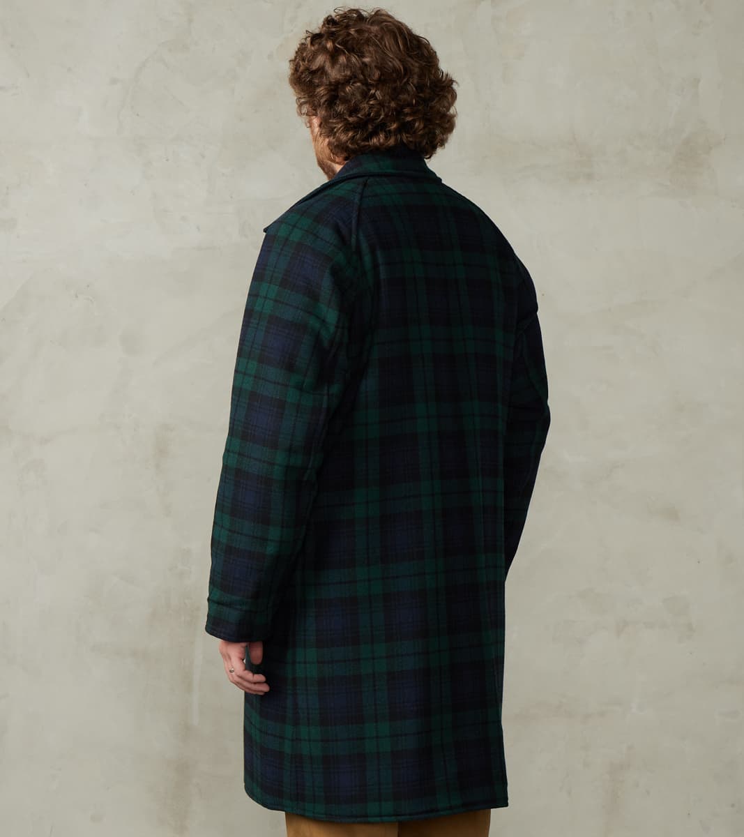 Murray 670 Reversible Raglan Trench Coat - Black Waterproof Canvas & Blackwatch Woolen