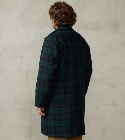 Murray 670 Reversible Raglan Trench Coat - Black Waterproof Canvas & Blackwatch Woolen