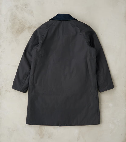 Murray 670 Reversible Raglan Trench Coat - Black Waterproof Canvas & Blackwatch Woolen