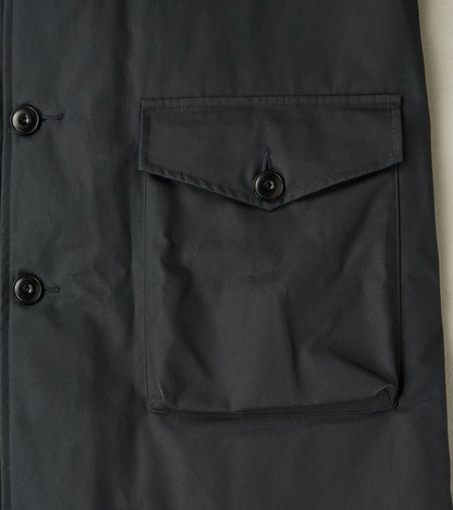 Murray 670 Reversible Raglan Trench Coat - Black Waterproof Canvas & Blackwatch Woolen