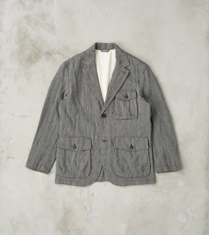 East Harbour Surplus Chester 055 Field Blazer - Grey Cotton Linen Herr…