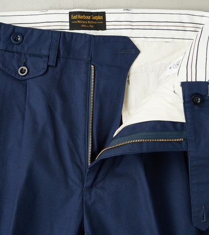 Enfield 078 Chino Trouser - Pleated Tapered - Navy Twill