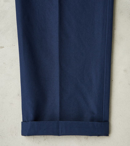 Enfield 078 Chino Trouser - Pleated Tapered - Navy Twill