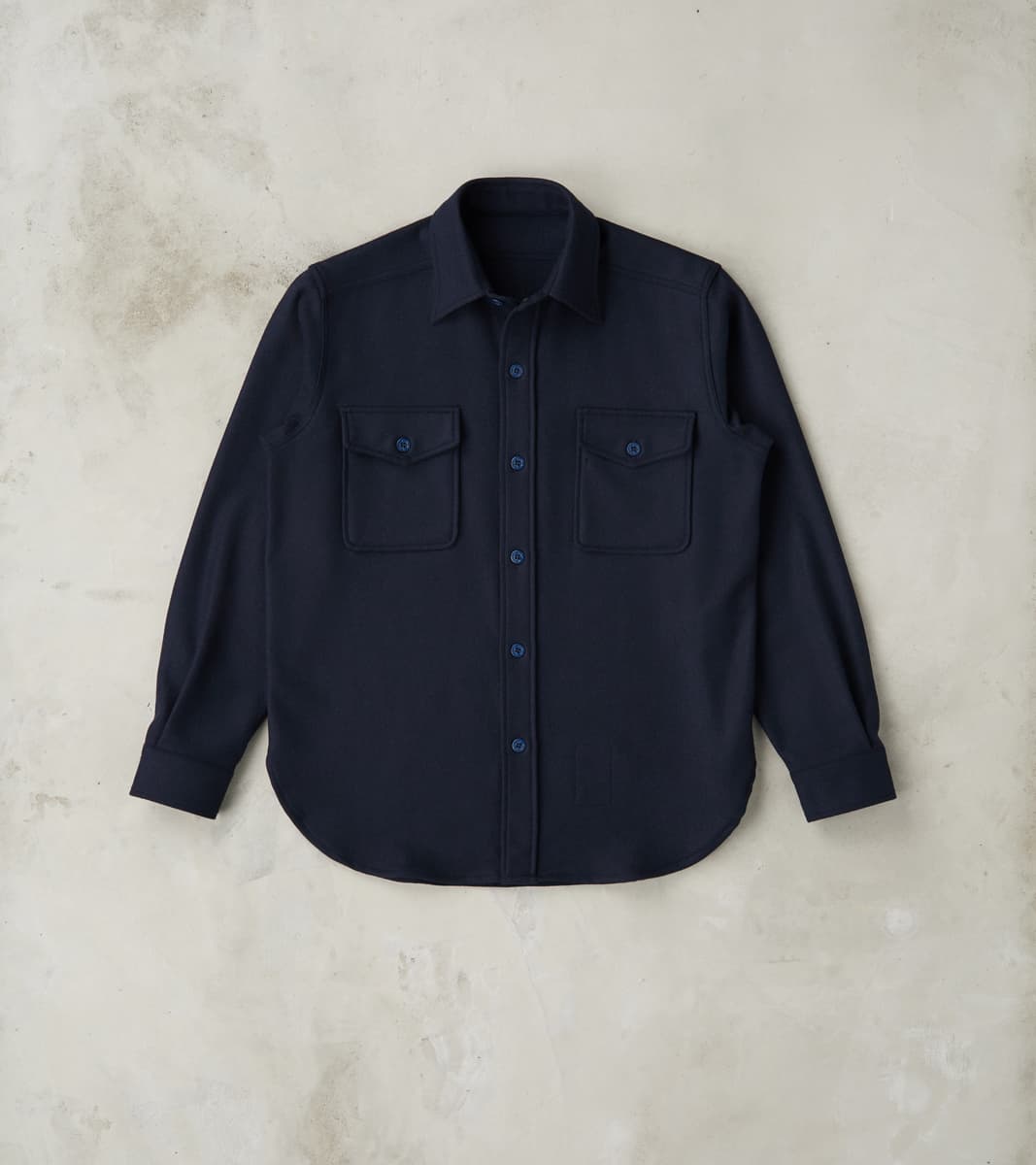 Fortela CPO Shirt - Navy Wool Twill