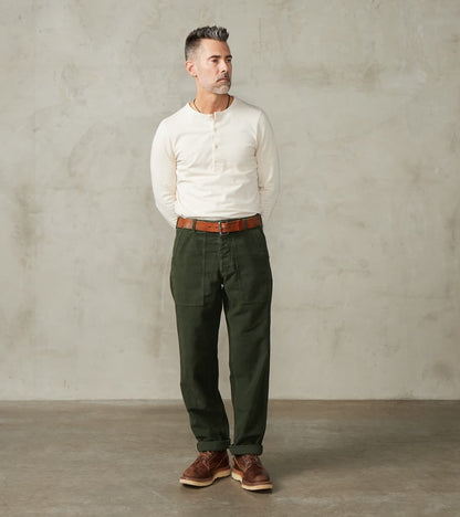 New Fatigue Trouser - Forest Green Garment Dyed Moleskin