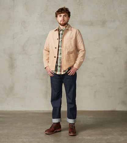Fortela Montana Barn Jacket - Beige Sunfaded Cotton Canvas