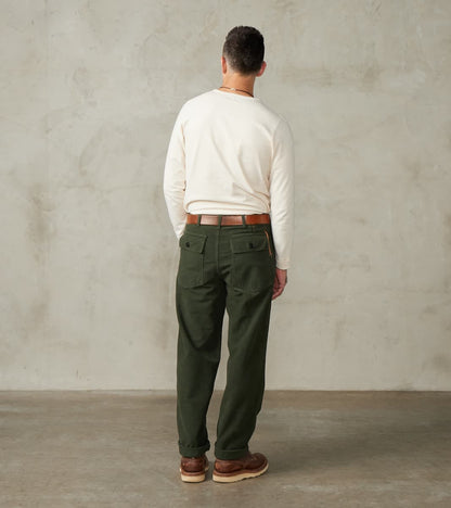 New Fatigue Trouser - Forest Green Garment Dyed Moleskin
