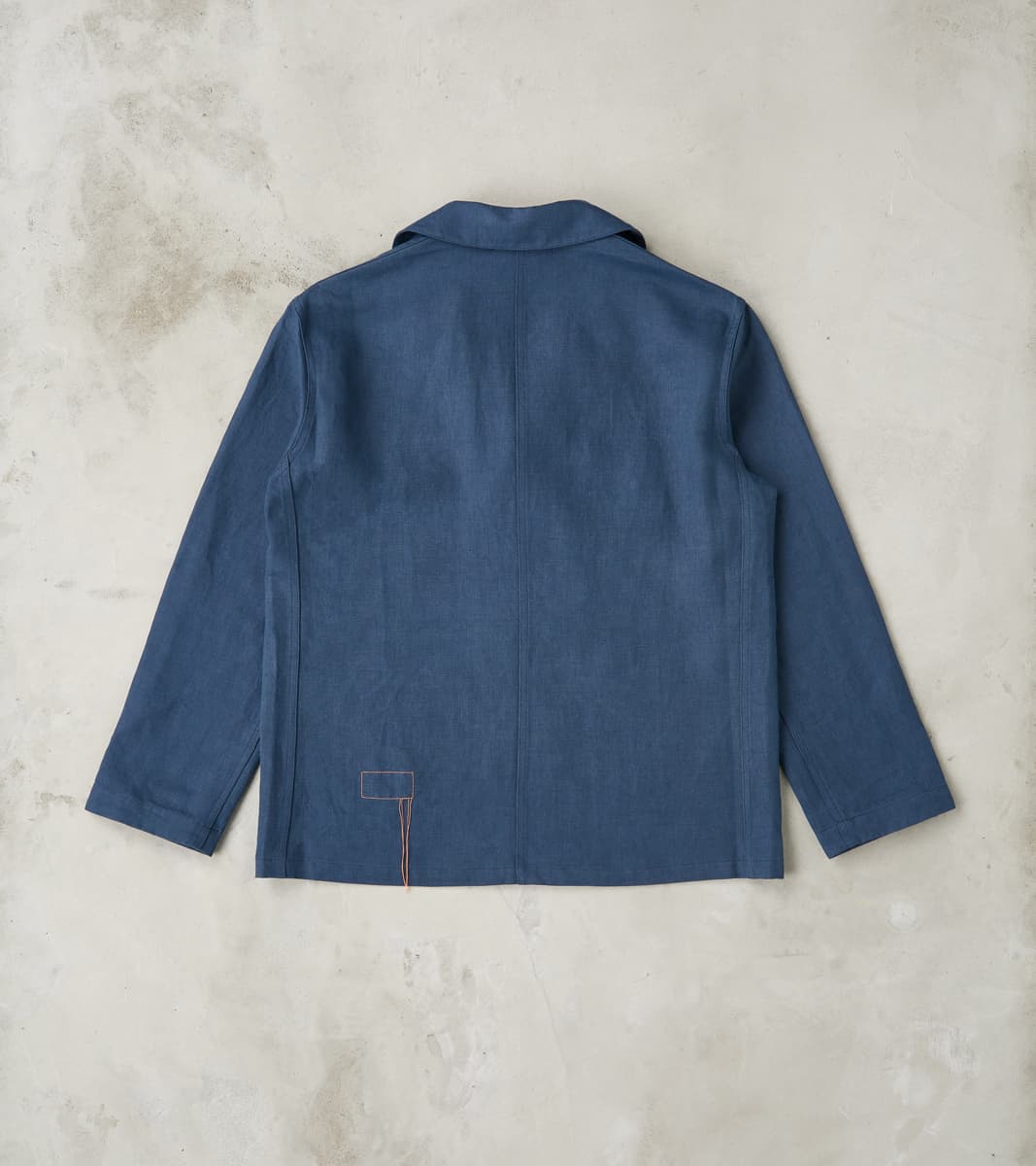 Fortela Garcon Double Breasted Work Jacket - Navy Linen Canvas