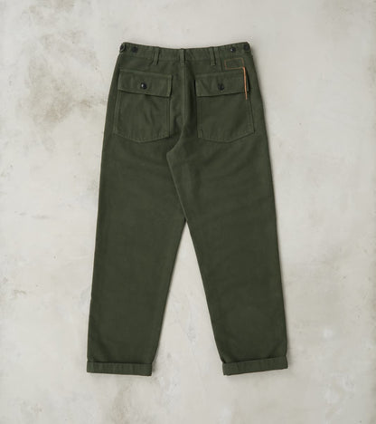 New Fatigue Trouser - Forest Green Garment Dyed Moleskin