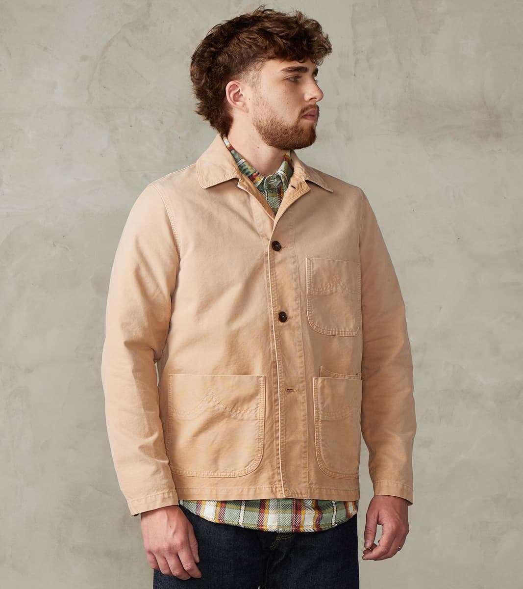 Montana Barn Jacket - Beige Sunfaded Cotton Canvas