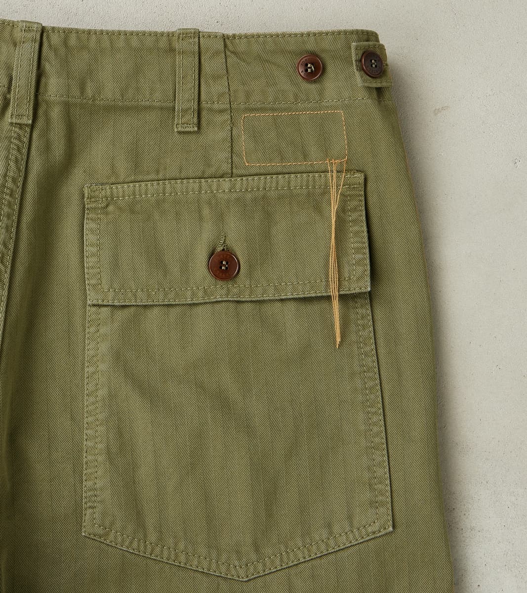 New Fatigue Trouser - Sage Herringbone Twill
