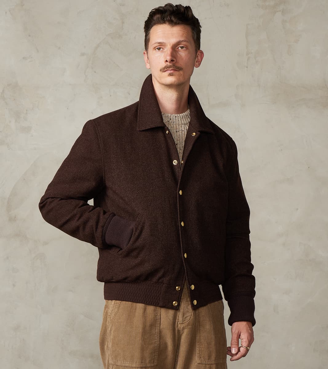 Fortela x Division Road Cambridge Bomber Jacket - Lovat® Sonsie Tweed …