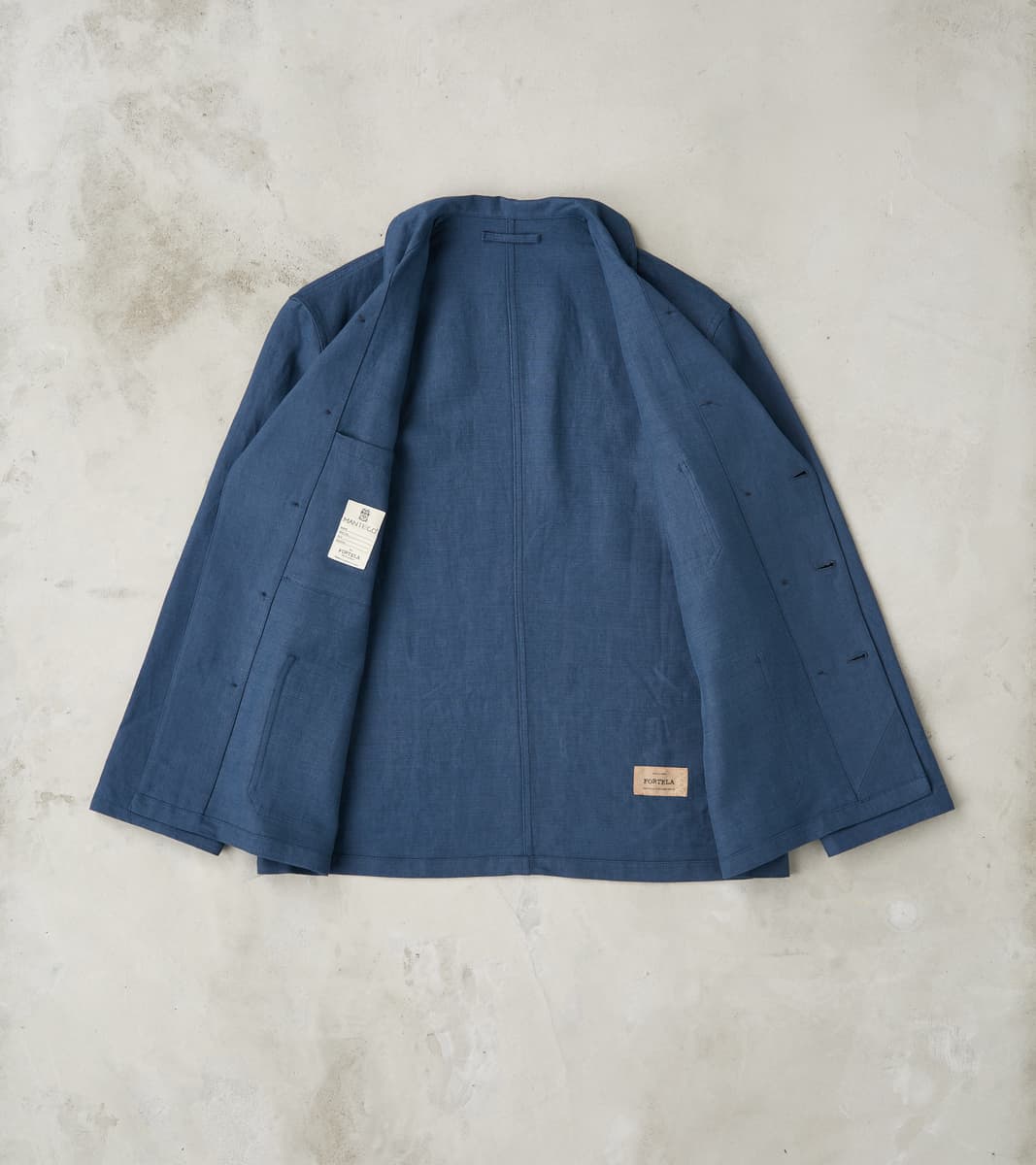 Garcon Double Breasted Work Jacket - Navy Linen Canvas