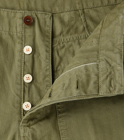 New Fatigue Trouser - Sage Herringbone Twill