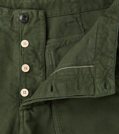 New Fatigue Trouser - Forest Green Garment Dyed Moleskin