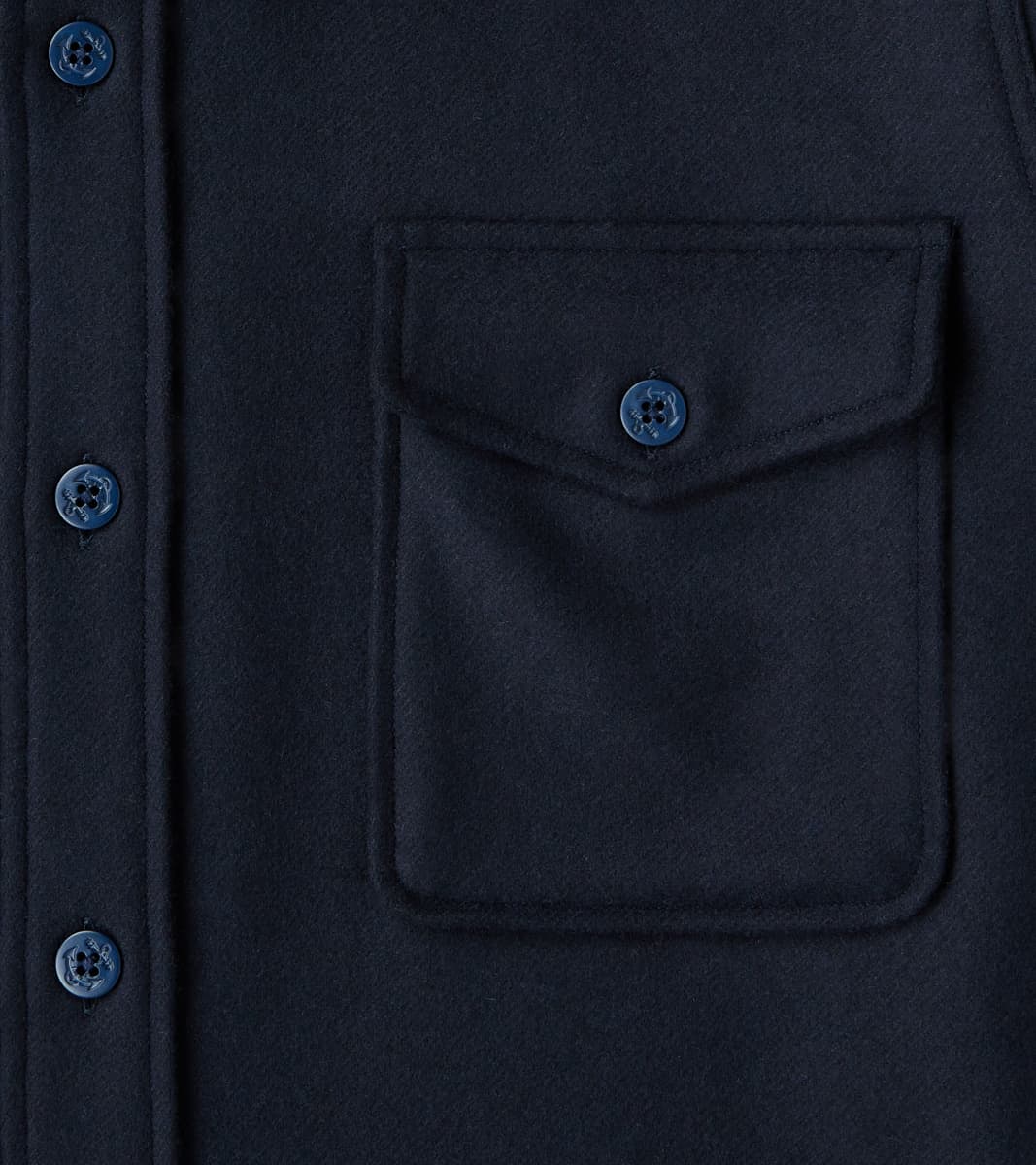 CPO Shirt - Navy Wool Twill