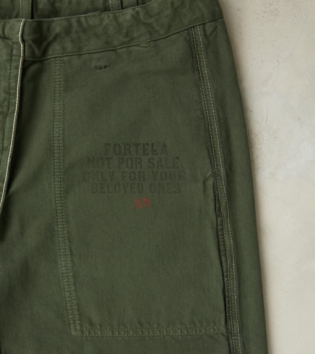 New Fatigue Trouser - Forest Green Garment Dyed Moleskin