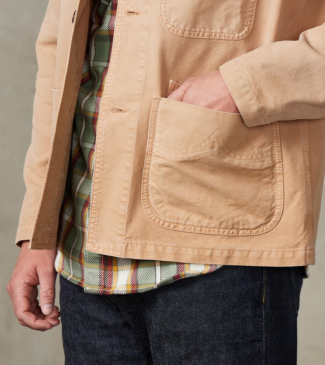 Montana Barn Jacket - Beige Sunfaded Cotton Canvas