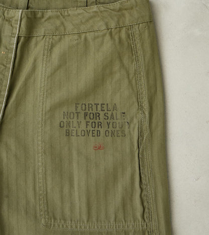 New Fatigue Trouser - Sage Herringbone Twill