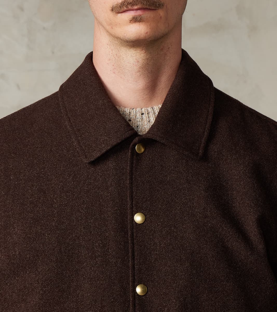 FxDR Cambridge Bomber Jacket - Lovat® Sonsie Tweed Twill - Undyed Espresso Melton