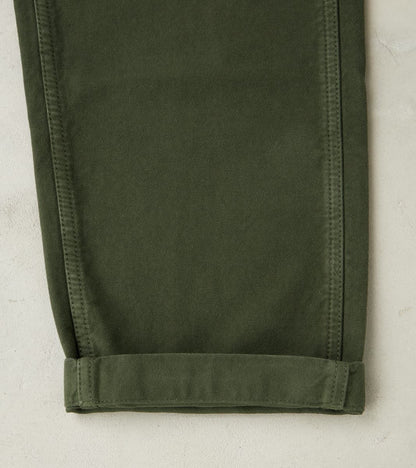 New Fatigue Trouser - Forest Green Garment Dyed Moleskin