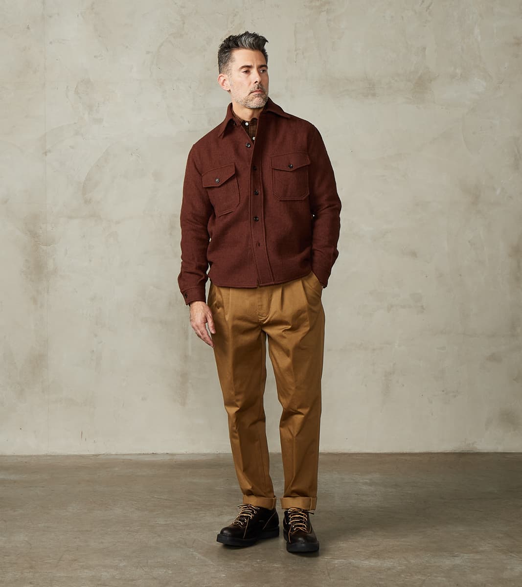 Kenny Overshirt - Tobacco Wool Twill