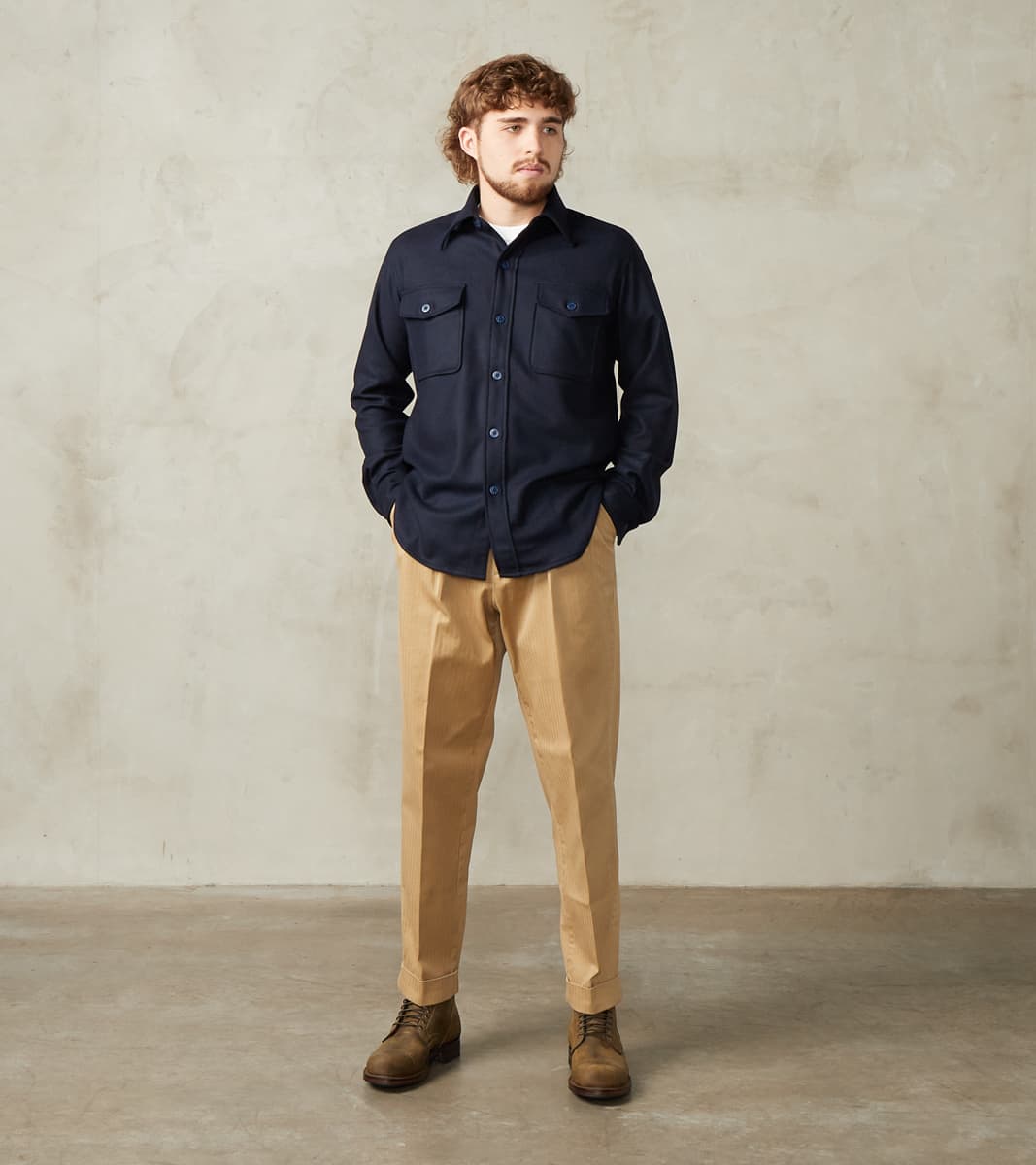 CPO Shirt - Navy Wool Twill