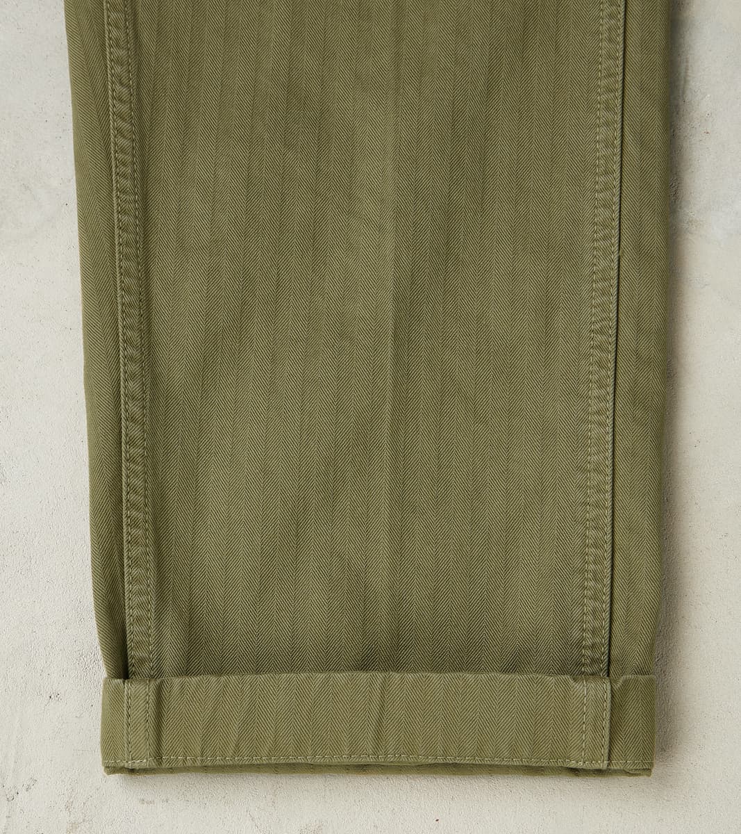 New Fatigue Trouser - Sage Herringbone Twill