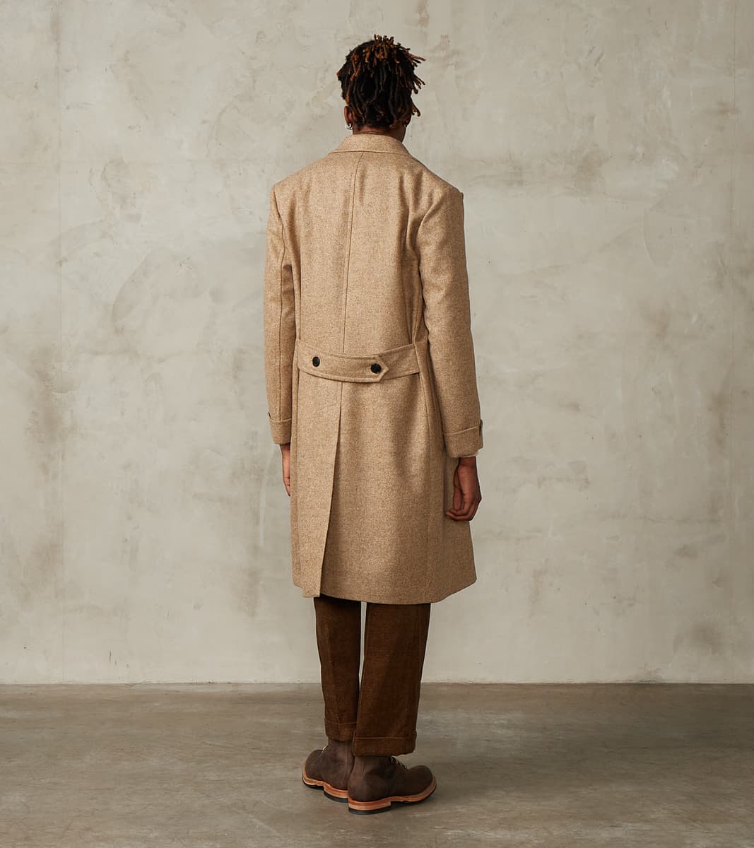 Fortela Bogart Coat - Beige Wool Melton Twill – Division Road, Inc.