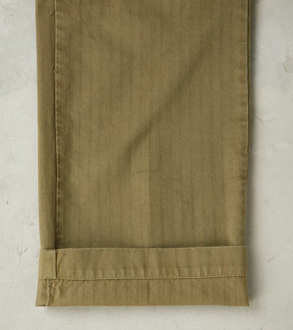 Silver Utility Trouser - Sage Herringbone Twill
