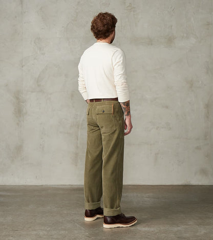 New Fatigue Trouser - Olive Corduroy