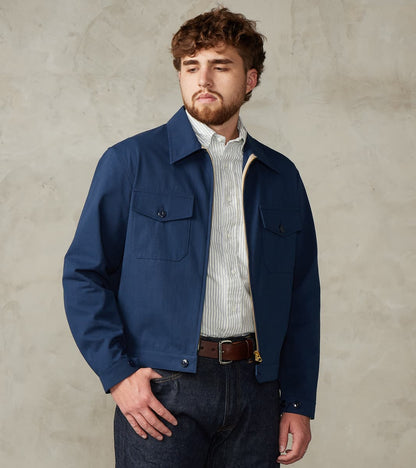Fortela Albert Mechanic Jacket - Navy Cotton Canvas