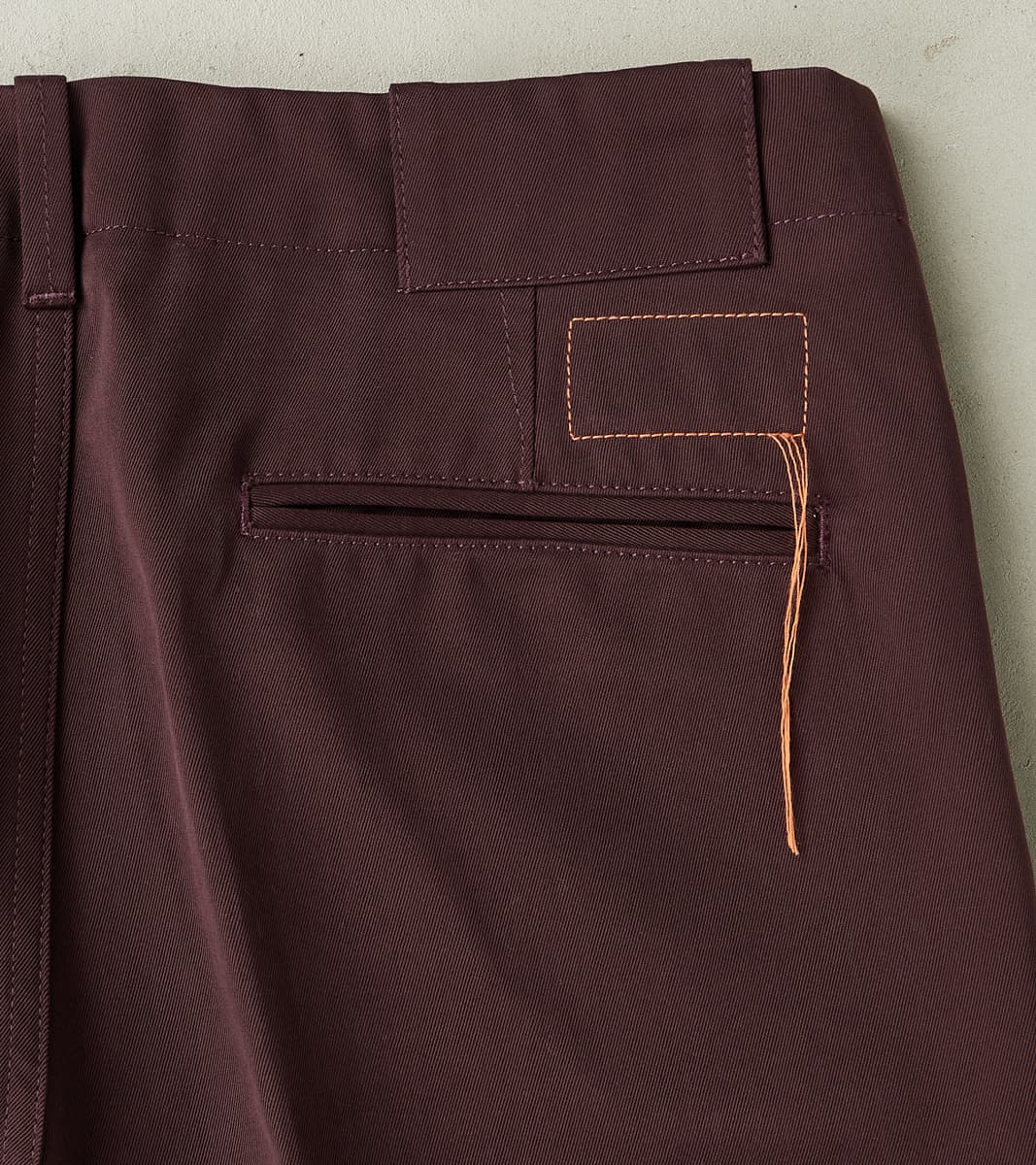 Hector TV Trouser - Bordeaux Cotton Twill Chino