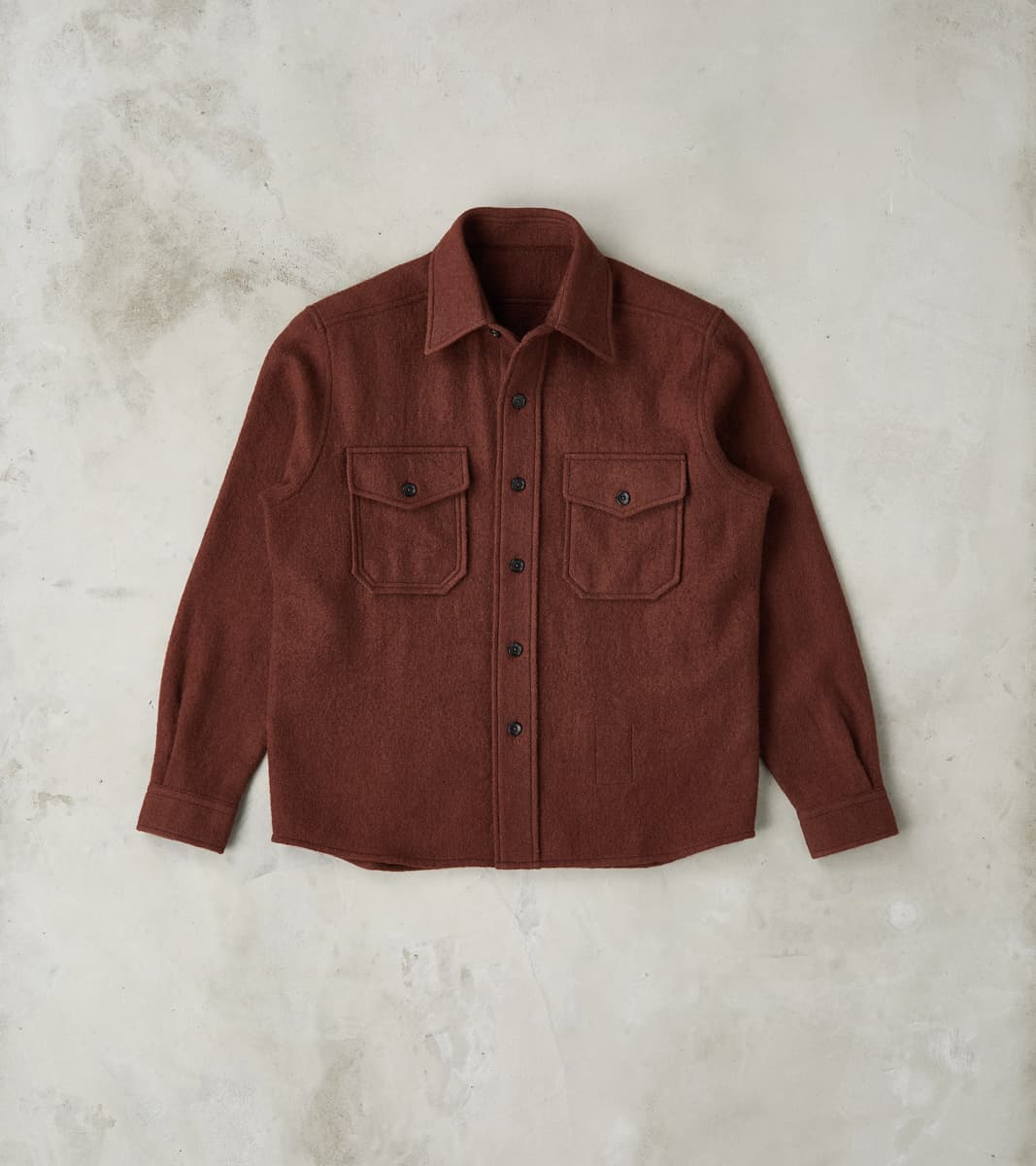 Fortela Kenny Overshirt - Tobacco Wool Twill