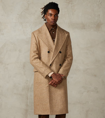 Bogart Coat - Beige Wool Melton Twill