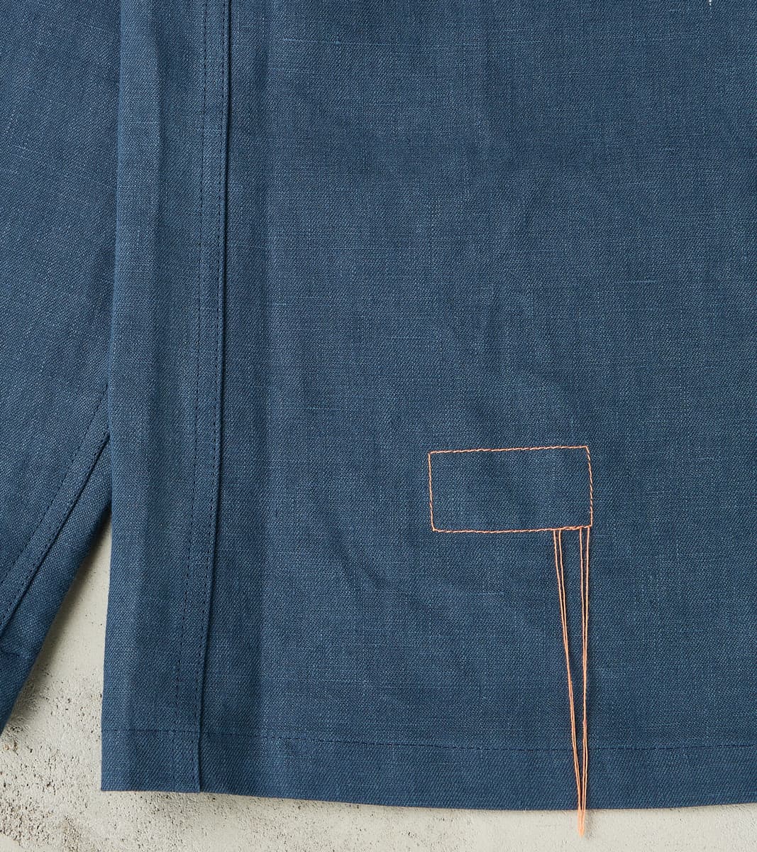 Garcon Double Breasted Work Jacket - Navy Linen Canvas